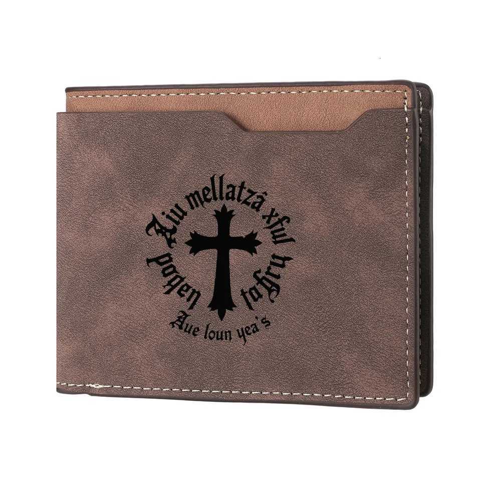 Fashionable Retro Short Wallet for Men Personalized PU Leather Design Compact Money HolderT251119