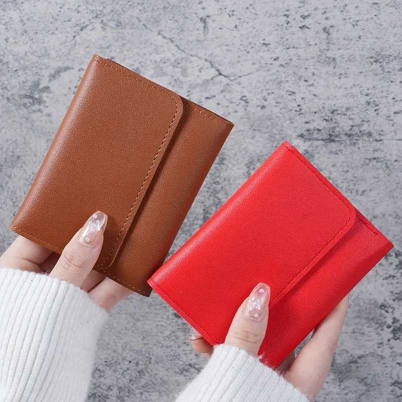 Korean Simple PU Leather Wallets Women Short Multifunctional Card Holders Key Wallet for Women Coin Purses Key Wallets BagsT251119