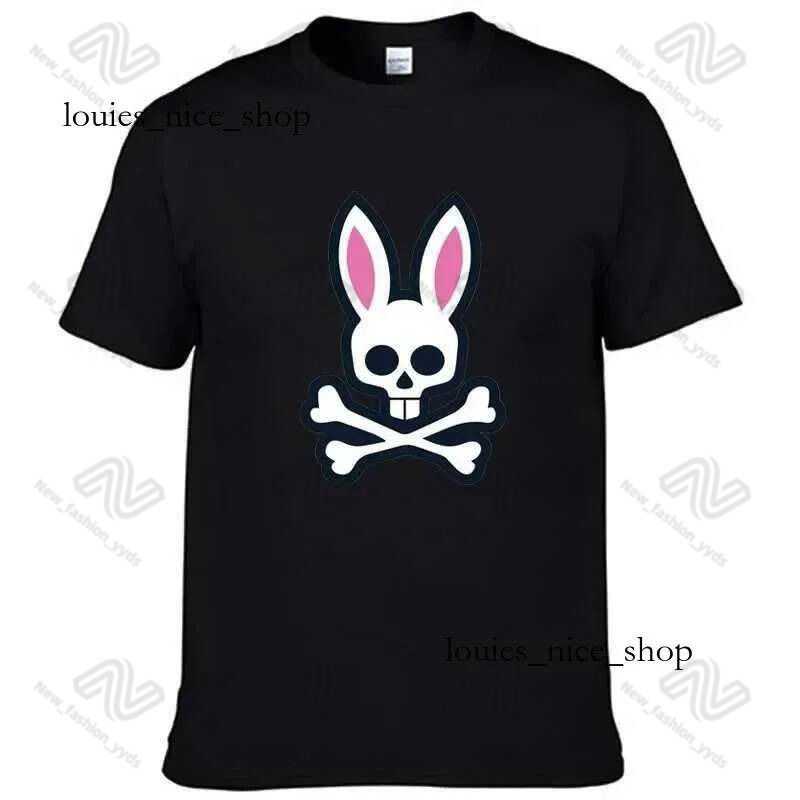 2025 10A Bad Bunny Hot Sales Bunny Print Mens T-Shirt Street Pysco Bunny Trend Summer T-Shirt Psychic Bunny Casual O-Neck Short Sleeved Top Fashionable Loose 38B