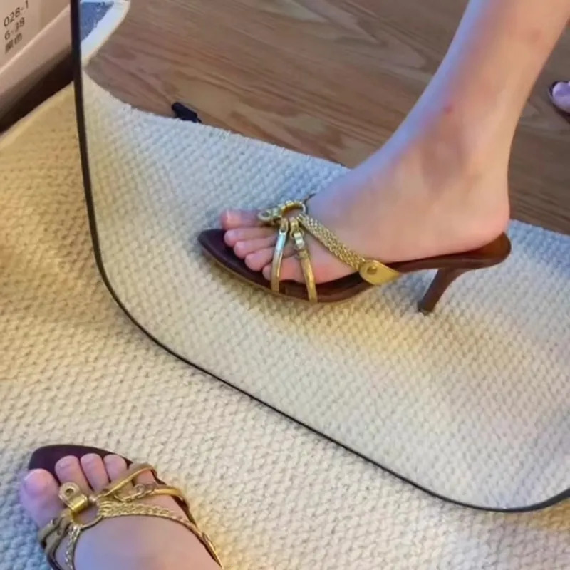 Women Weaving cross Leather Crystal Heels Open Hollow Shallow Sandals Elegant Sequins Stiletto Sandals Dress Shoes 250418