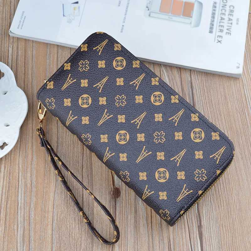 Women Long Wallets Double Zipper Clutches Purse Big Letter Fashion Wristlet Wallet Phone Portfel Damski Card Holder Lady WalletsW251119