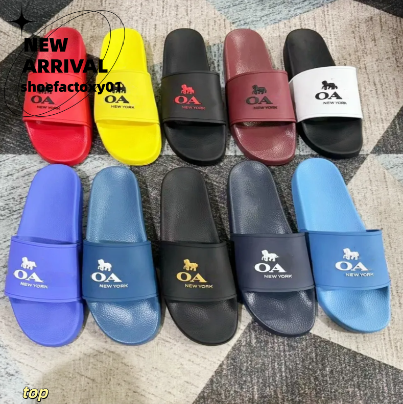 top Unisex designer flat sandals luxurious style cherry horse pattern canvas and leather New York style suitable for summer beach pool and outdoor use 36-46