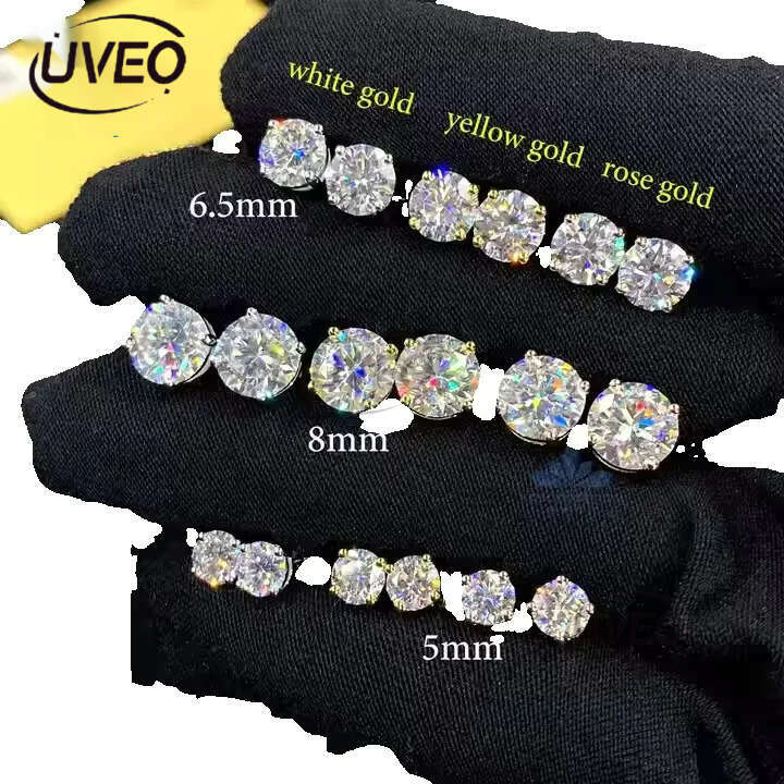 Screwback earring 3mm-10mm piercing jewelry 4 prongs set CVD HPHT lab grown stud in VVS Elegant Dazzg