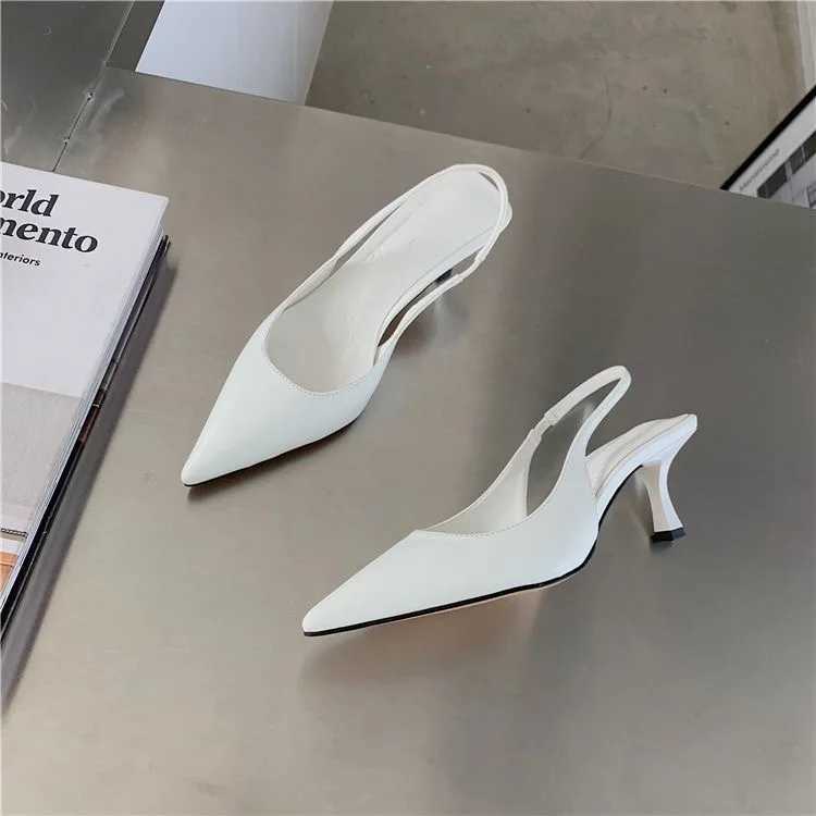 FI Womens Sandals Party Pump Thin High Heel Elastic Band Black and White Beige Rose Summer Dress Womens PumpXJ250419