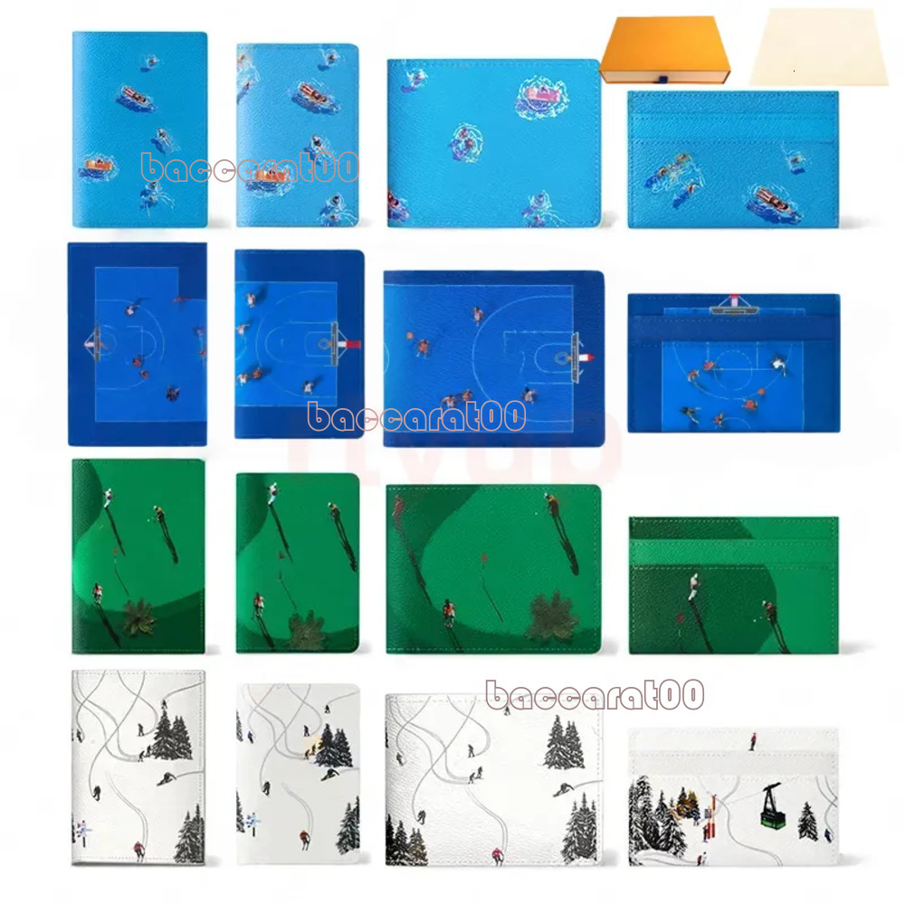 Golf Card Holder Designer Wallet Basketball Court Wallet Holiday Sports Series Style Football Model Card Holder Passport Bag Designer Eallet Golf Swimming 17