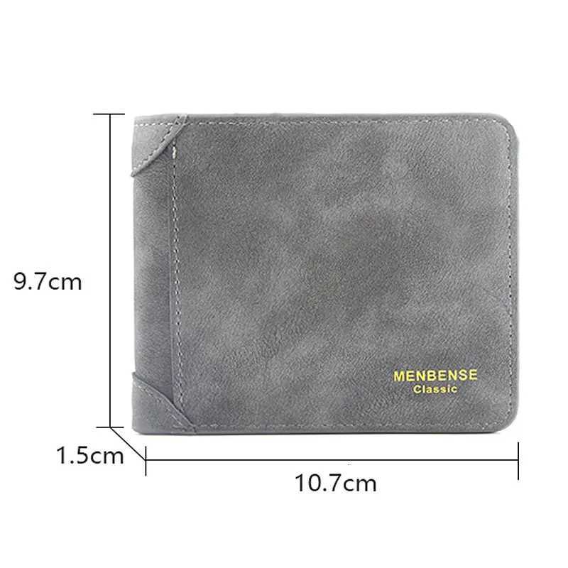 New Simple Short Men Wallets Name Engraving Card Holder Photo Holder Male Purse Classic Zipper Coin Pocket Square Men Money ClipT251119