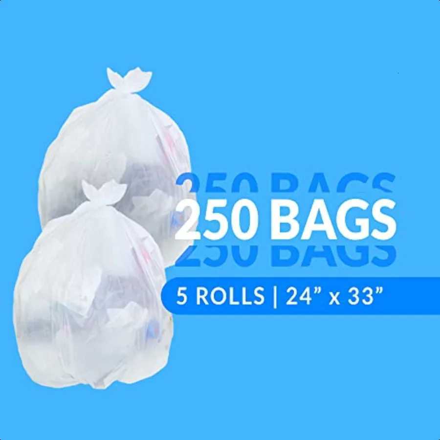 13 Gallon Trash Bags 250 Bags Clear Tall Kitchen Strong Garbage C251119