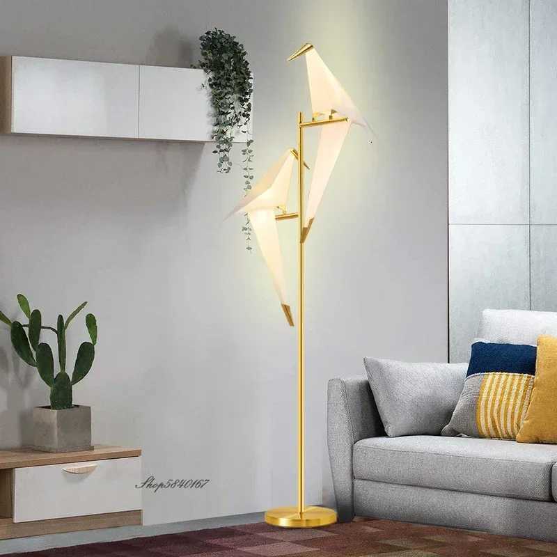Led Bird Floor Lamps Nordic Designer Standing Lamp for Bedroom Living Room Study Decoration Rotatable Stand Lighting M251119