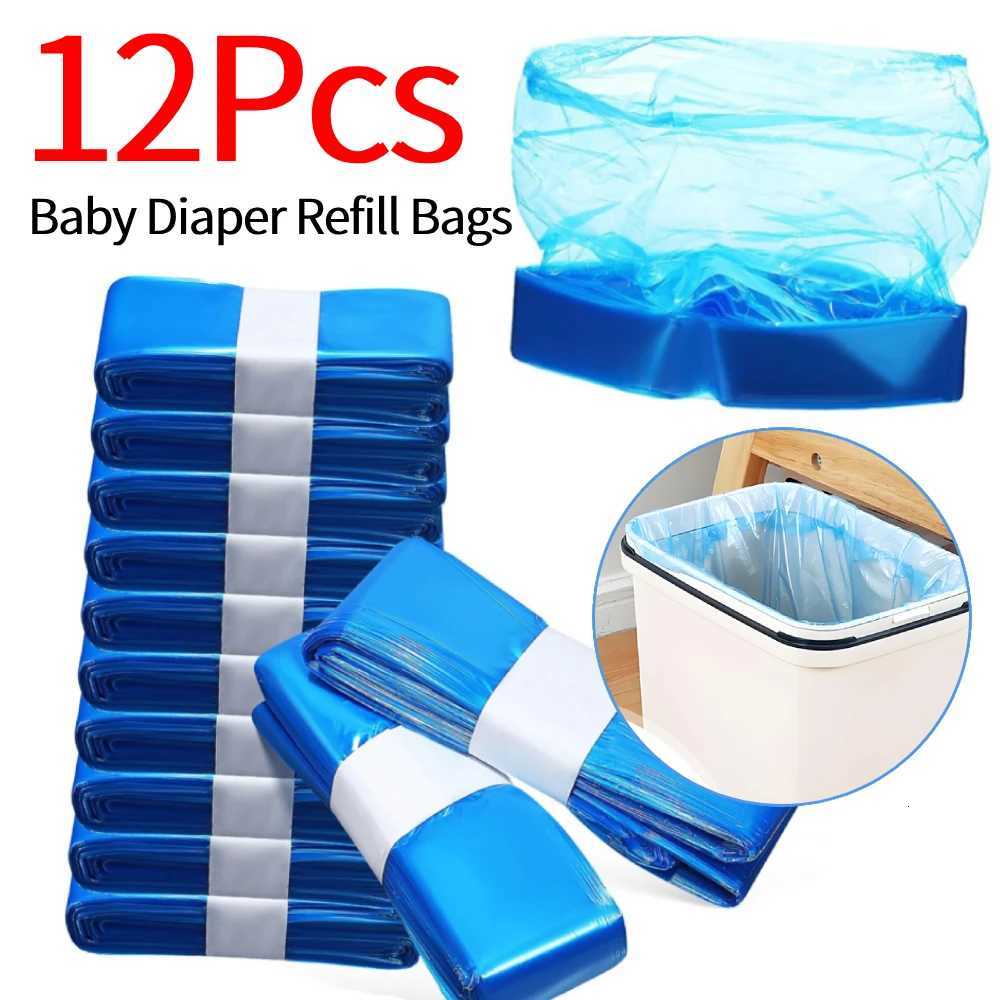 12Pcs Bady Diaper Refill Bags For Tommee Tippee For Twist click For Sangenic Diaper Pails Degradable Garbage Replacement Bag C251119