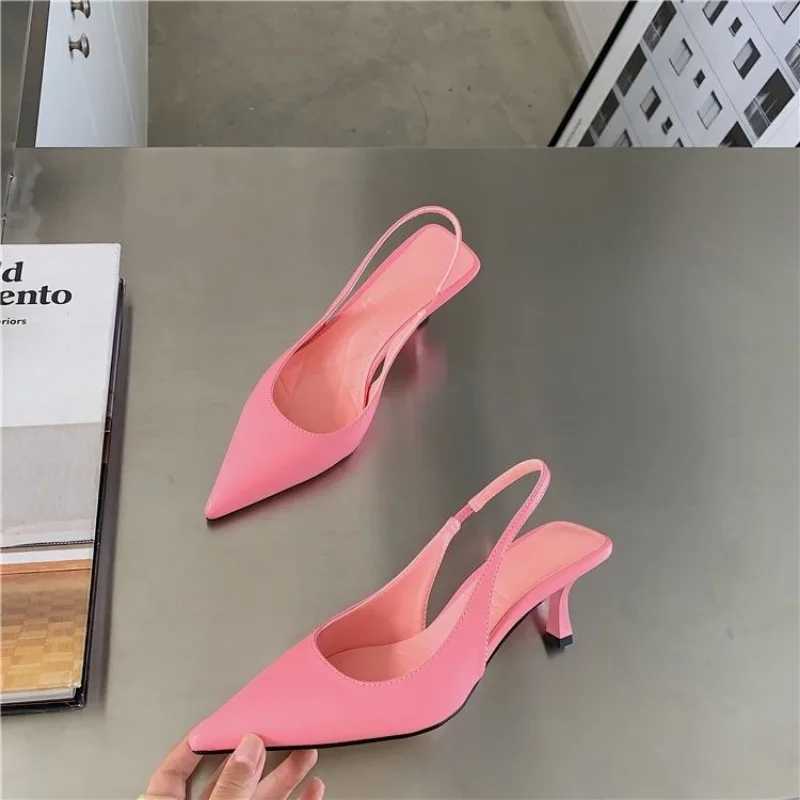 FI Womens Sandals Party Pump Thin High Heel Elastic Band Black and White Beige Rose Summer Dress Womens PumpXJ250419