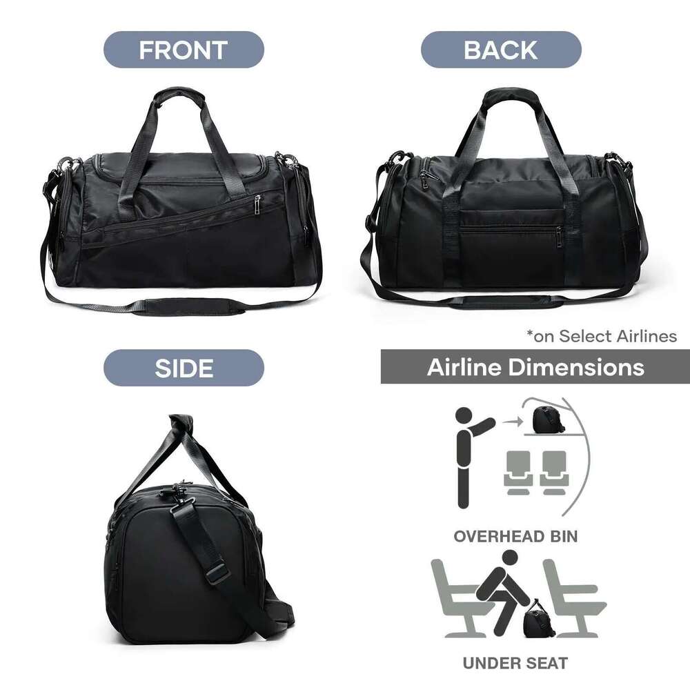 Likros Sports Gym Travel With Shoes Compartment For Men Women 40L Lightweight Foldable Duffel Workout Bag