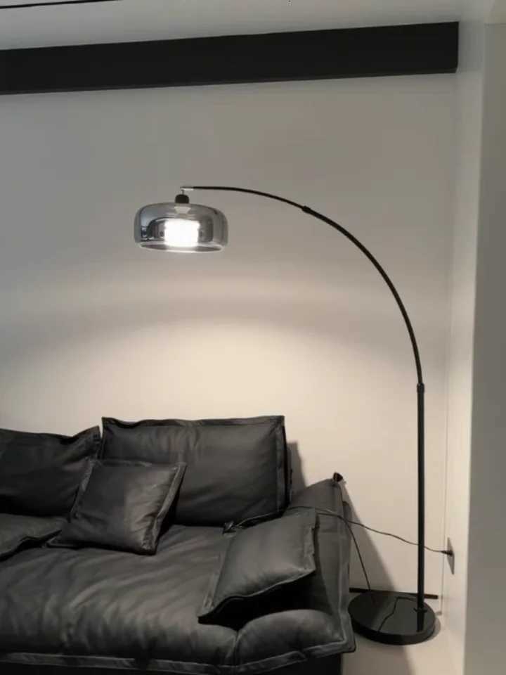 Italian Floor Lamp Living Room Sofa Side Standing Lamp Glass Fishing Lamp Light Luxury Bedroom Bedside Lamp Decorative Light LED M251119