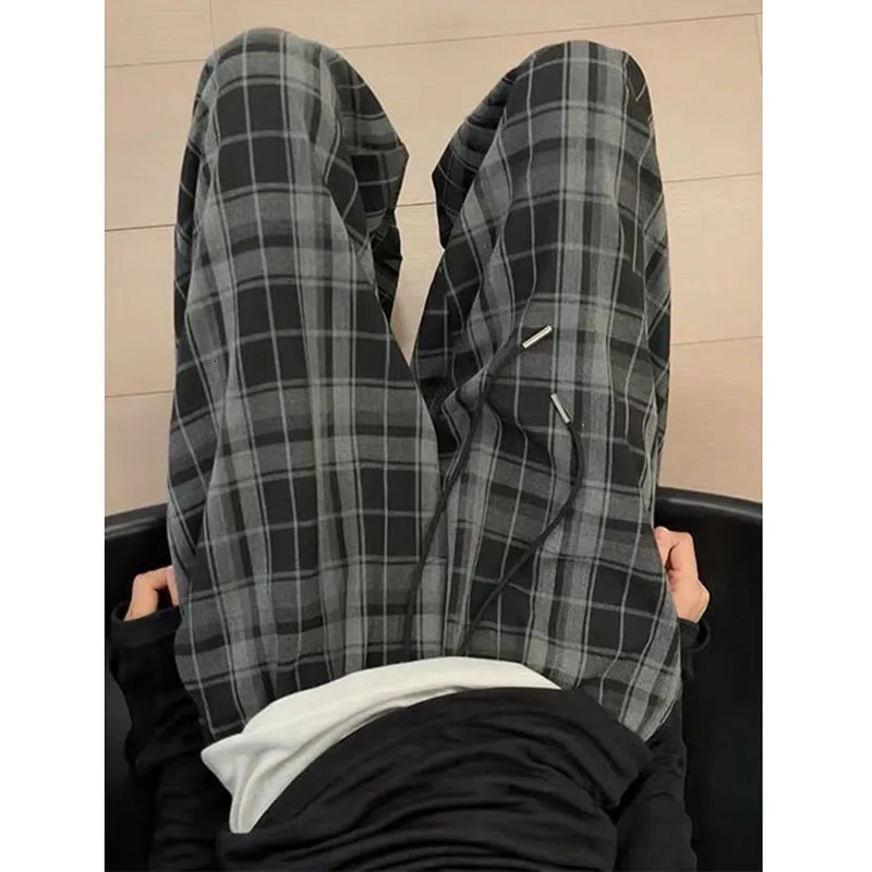 Black Flat Spring/Summer High Waist Loose Straight Pants Korean Casual Pocket Wide Legs Trouthers Womens Z260314