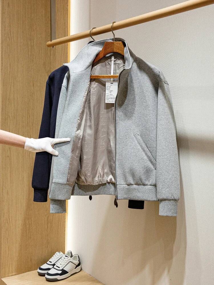 BLT Comfortable Modal Air Layer Spring Men's Zero Sense Stand-Up Neck Casual Sweater Jacket