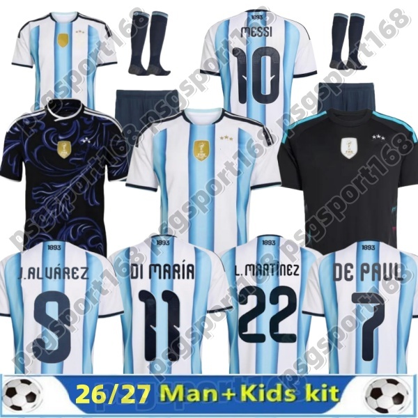 S-4XL 2026 2027 ArGenTinAs MESSIS Soccer Jerseys 26 27 National Team World Cup Fans Player Men kids Football Shirt Kit MAC ALLISTER DYBALA DI MARIA MARTINEZ DE PAUL