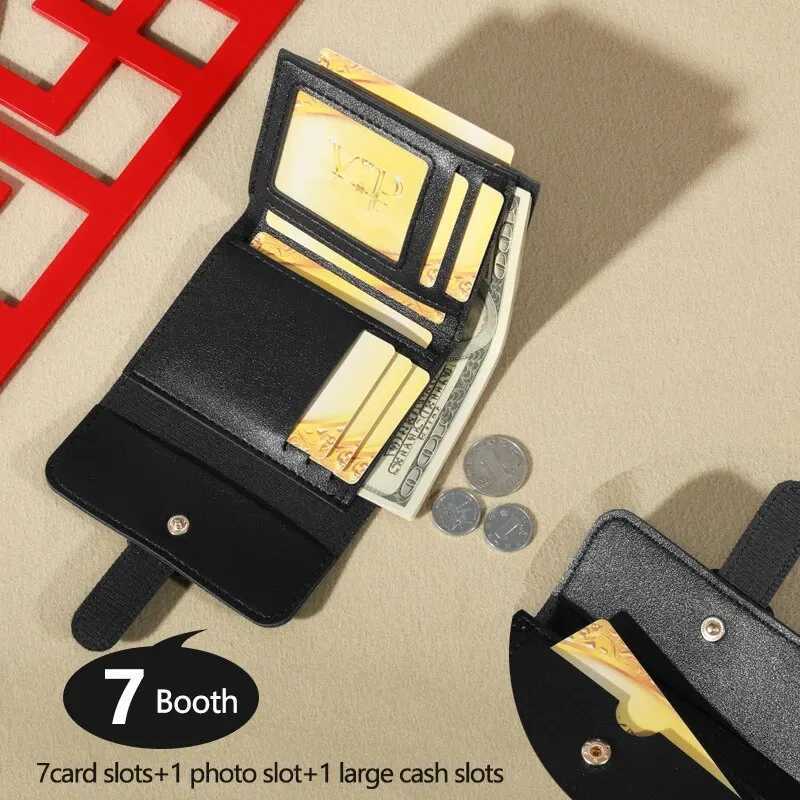 Women Short Wallet Small Fashion Luxury Brand Leather Purse Ladies Card Bag For Women Clutch Female Purse Money Clip Wallet 2024T251119