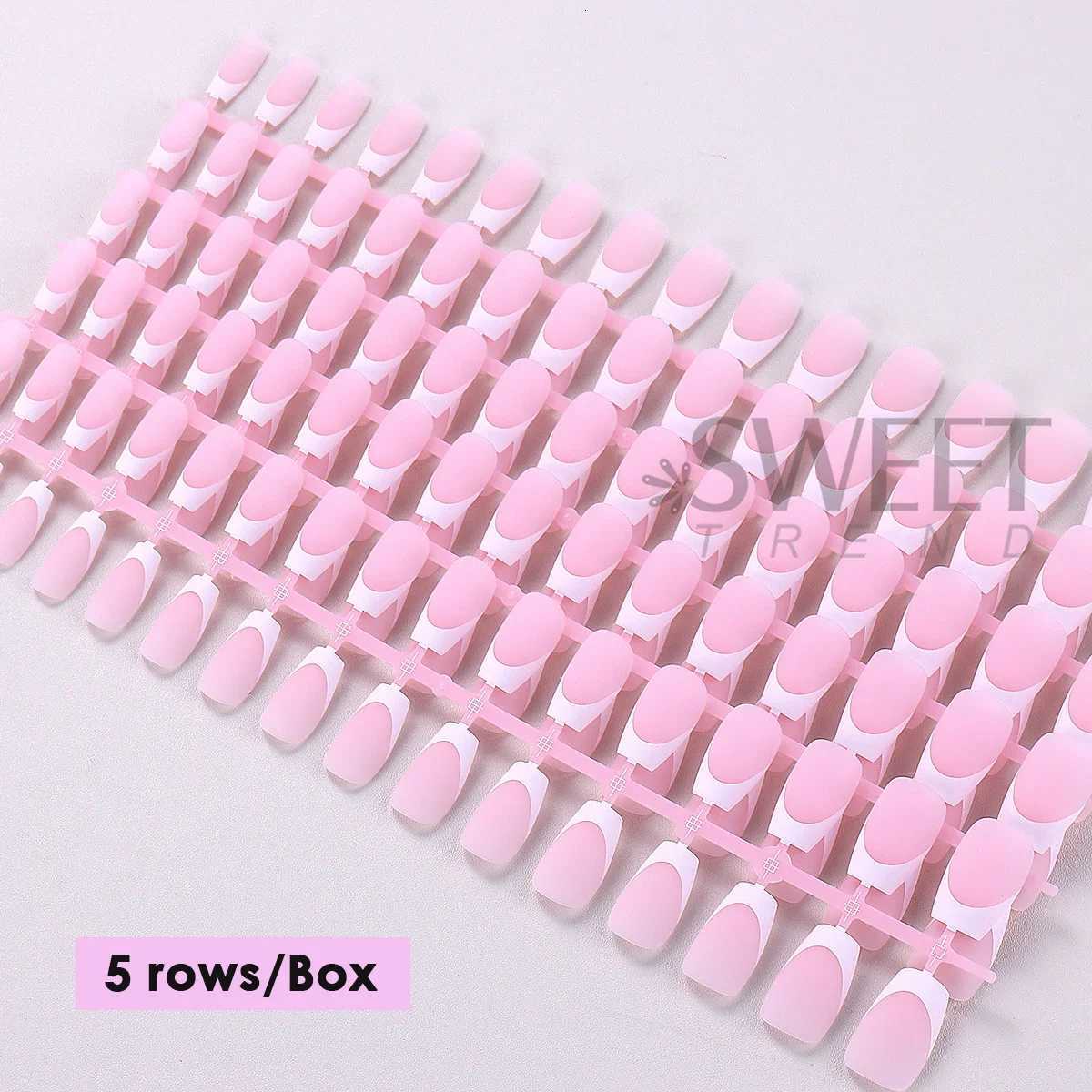 150/160pcs Nude Pinkish Matte Press On Nail Tips Short Square Round Coffin Artificial Fake Nail French Design Frosted Full CoverT251118T251119