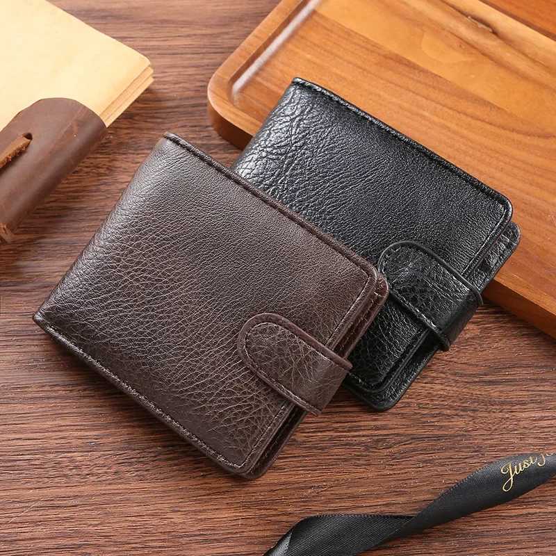 Vintage Wallet For Men Leather Short Hasp Man Wallets Casual Durable Coin Pouch Male Slim Photo ID Card Holders Purse Money ClipT251119