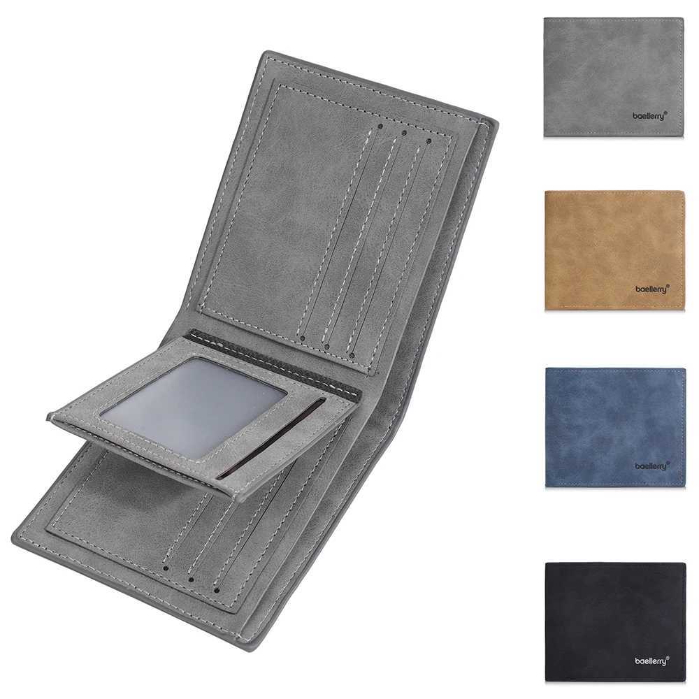 Baellerry New Simple Short Men Wallets High Quality Thin Card Holder Male Purses Photo Holder Small Classic Men Money ClipsT251119