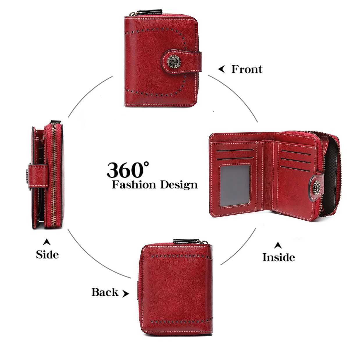 Retro Hollow-Out Short Purse for Women Multi-Card Zipper Wallet Europe and America Fashion NewT251119