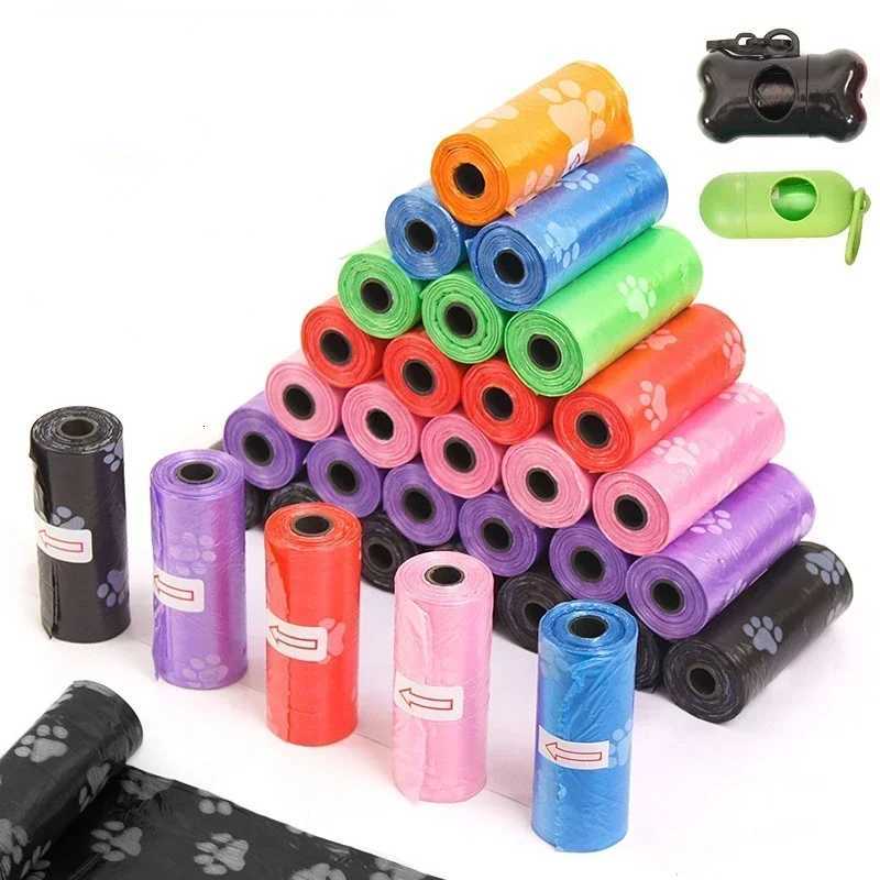 New Dog Poop Bag Outdoor Clean Pets Supplies Outdoor Cleaning Poop Bag for Dog 15Bags/Roll Refill Garbage Bag Pet Supplies C251119