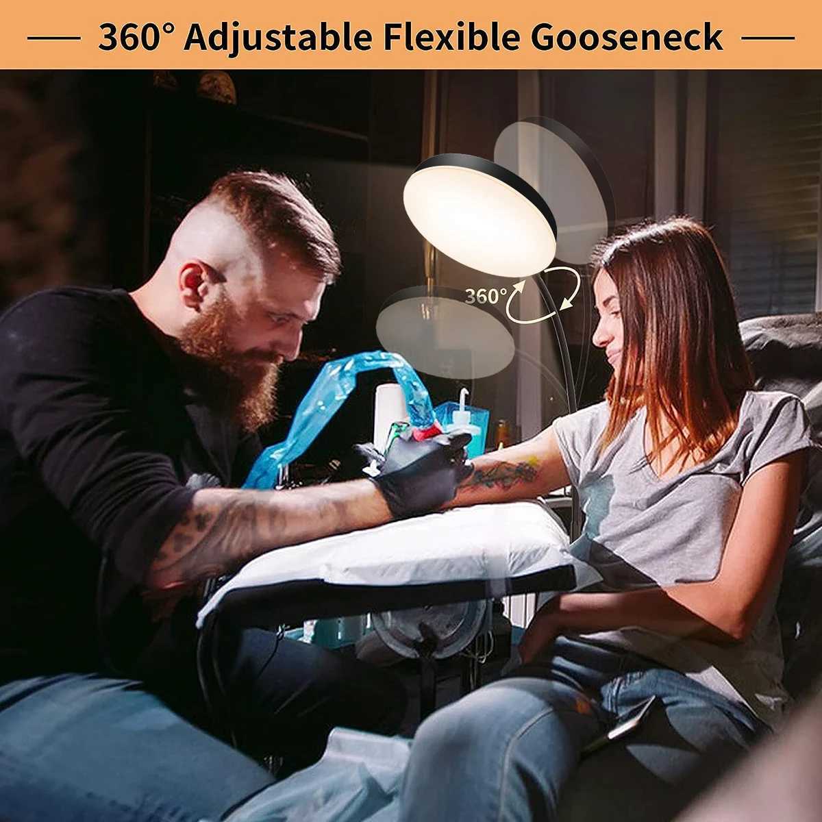 LED Floor Lamp Changeable Reading Lamp with Flexible Gooseneck Dimmable Table or Floor Standing Task Light for Indoor Room M251119