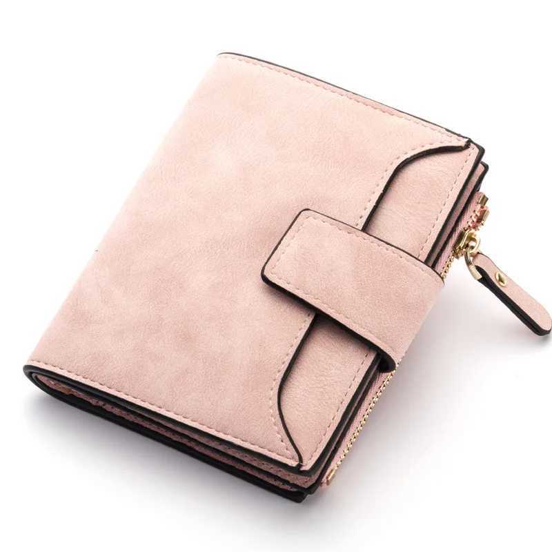 New Short Womens Wallet Card Holder with Zipper Coin Pocket Female Purse Photo Holder Simple Design for GirlsT251119