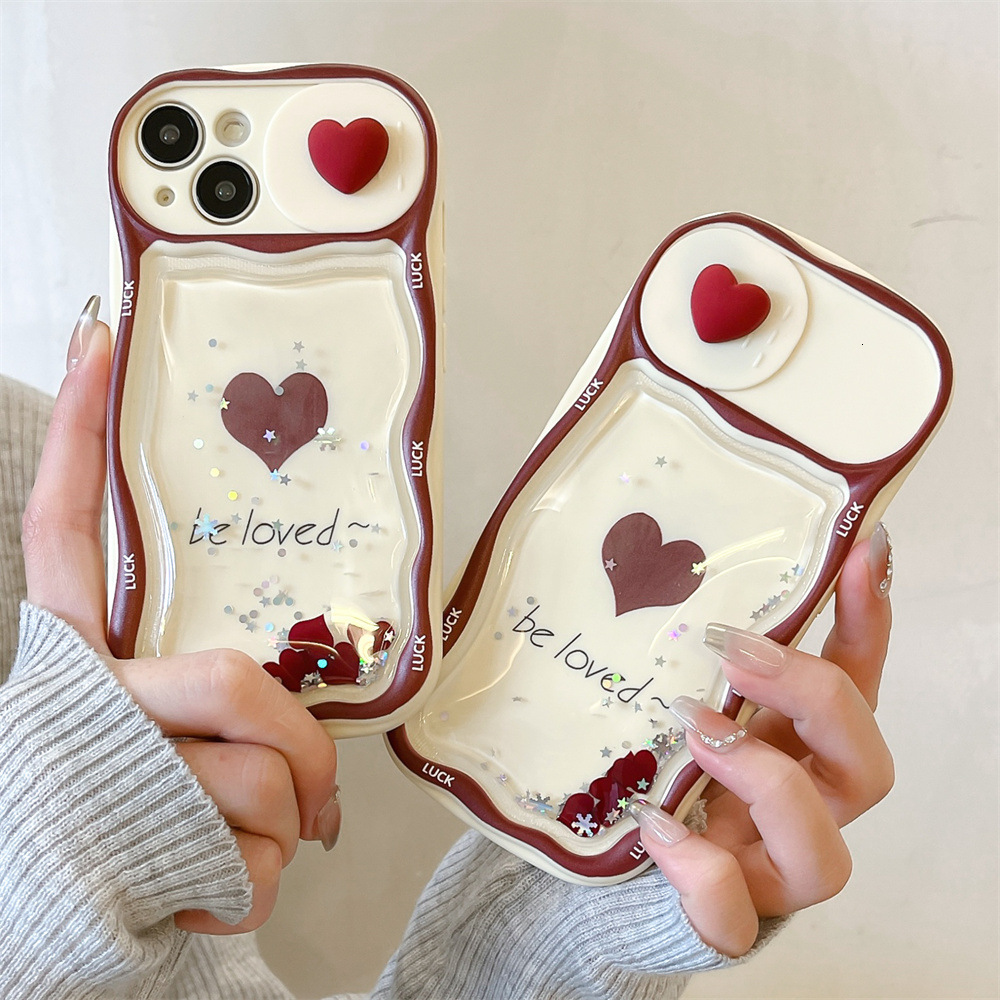 Quicksand Heart Bow Phone Case Compatible with iPhone 17/16/15 Pro Full Coverage Precision Hole Luxury Style iPhone 14/13