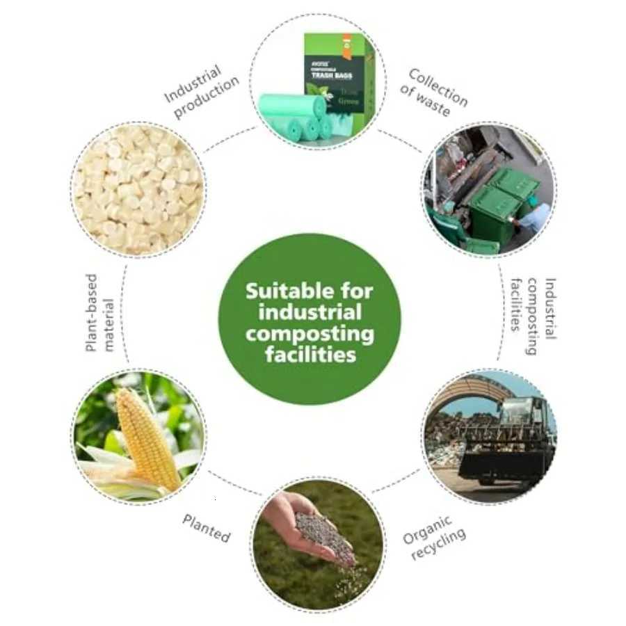 Small Compost Bags 3 Gallon 150 Packs Compostable Trash Bags 3 Gallon for Countertop Bin Biodegradable Kitchen Waste Bags Suita C251119