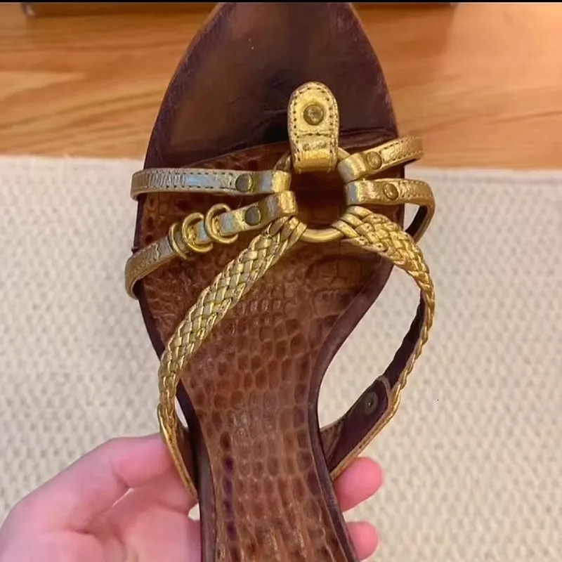 Women Weaving cross Leather Crystal Heels Open Hollow Shallow Sandals Elegant Sequins Stiletto Sandals Dress Shoes 250418