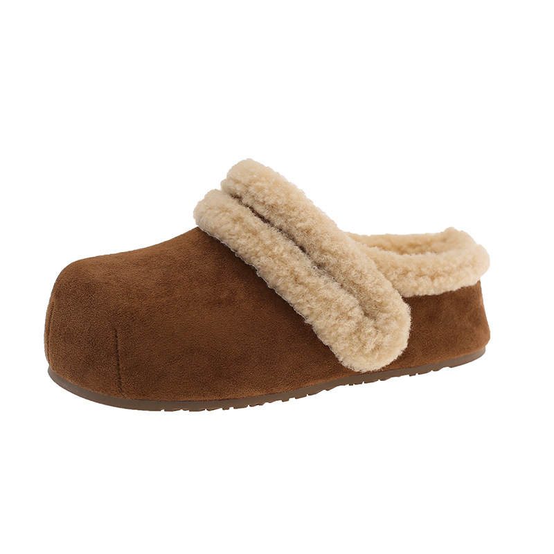 Free delivery cotton slippers Comfortable short velvet cotton slippers with fashionable texture for daily wear