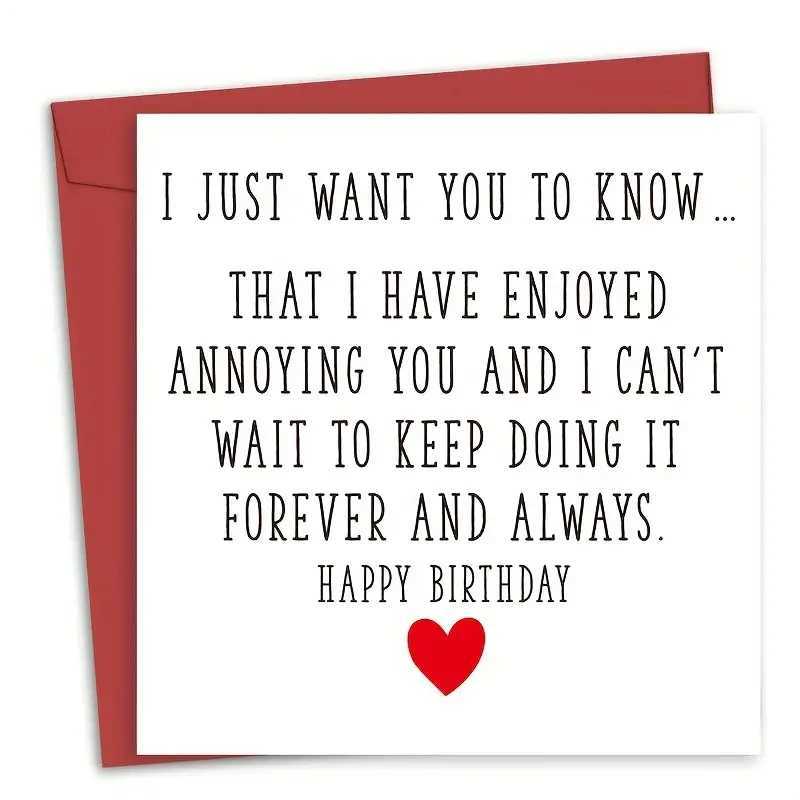 1 pc Show Your Love with the Perfect CardRomantic Birthday Anniversary Cards - for Your Husband Wife Boyfriend or Girl G251119