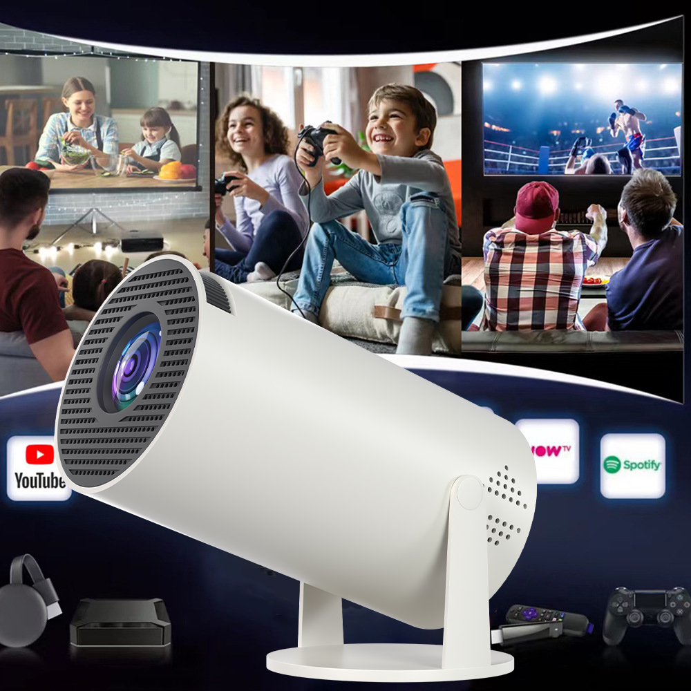 HY300 Projector - 4K Resolution, Dual WiFi 6, Bluetooth 5.0, Portable Home & Outdoor Cinema