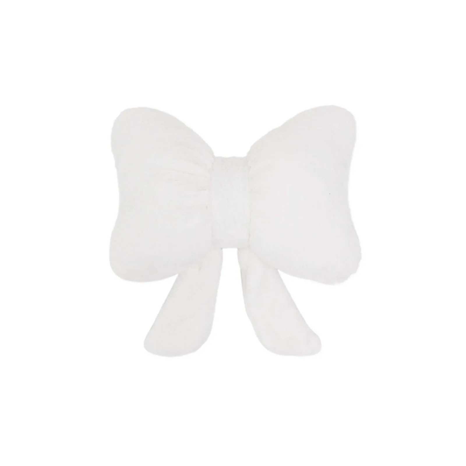 Soft Furry Bow Throw s Cute Bowknot Plush Home Decor Stuffed Bow Lumbar For Bed Couch Living Room DecorM251119