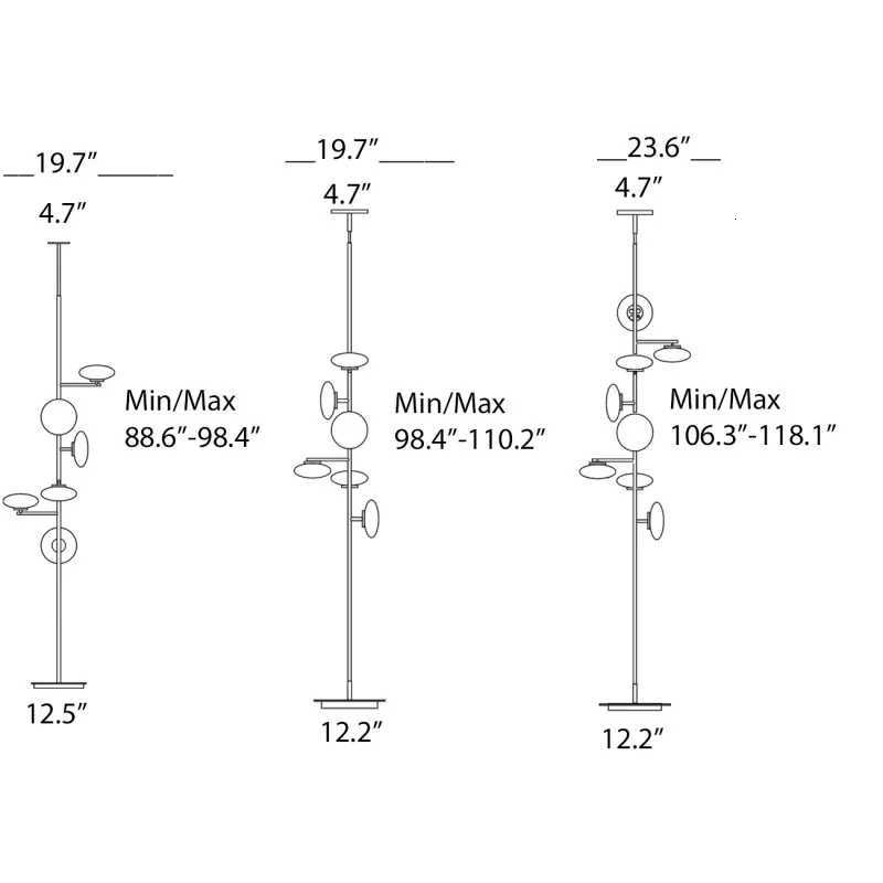 Mami Italian Floor Lamp Mami Floor To Ceiling Lamp Designer Standing Floor Light For Living Room Corner Standing Lamp M251119