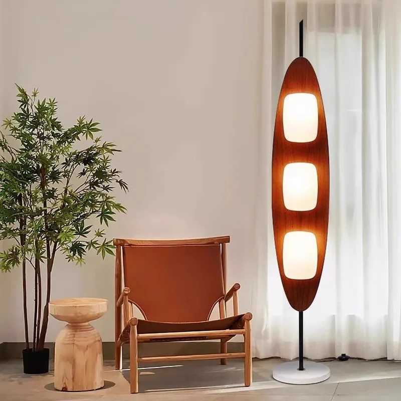 Promotional Modern Faux Wooden LED Floor Lamp Living Room Study Room Reading Ambient Light Home Interior Decorative Light M251119