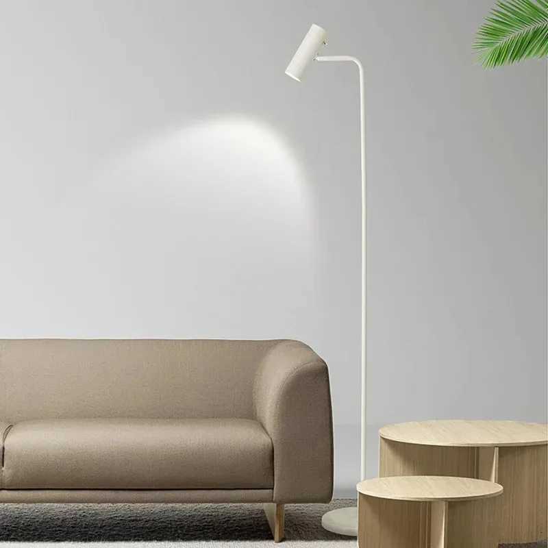 Simple LED dimmable floor lamp gold/black/white minimalist foyer bedroom office vertical floor light home decor light fixtures M251119