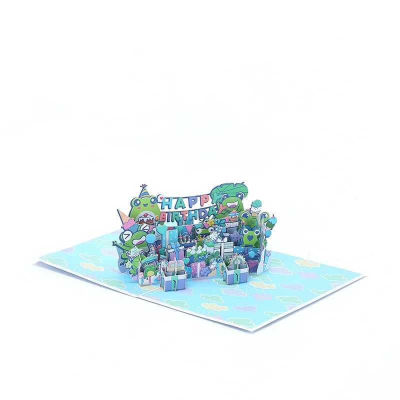 Happy Birthday Card 3D Birthday Frog Birthday Pop Up Card Greeting Card Best Birthday Gift for Family Husband Wife Couple Friend G251119