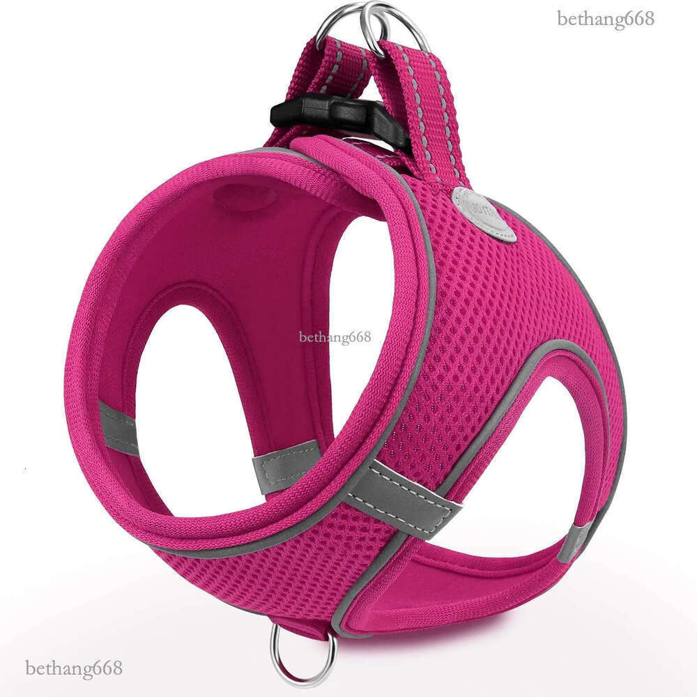 Joytale Small Dog Harness, Breathable Mesh Step-in Vest Harness, Reflective Soft Padded Harnesses for Cats and Puppies Dogs, Red, XXXS
