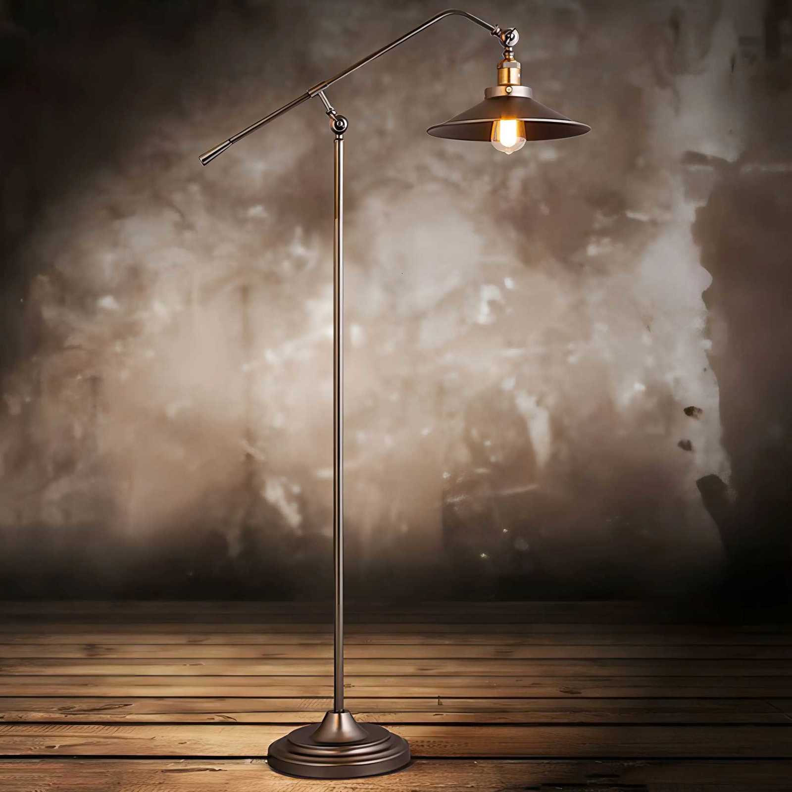 Modern Retro Metal Led Floor Lamp Art Design Standing Light For Living Room Bedroom Loft Indoor Home Decorative Lighting Fixture M251119
