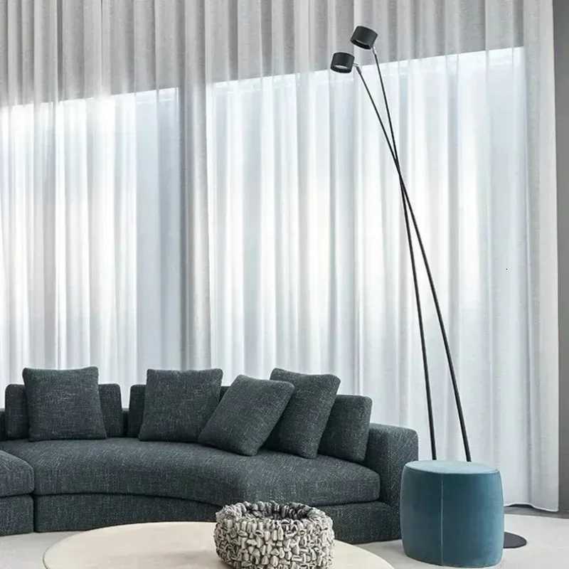 Nordic Home Decorations Floor Lamp Black Long Pole Salon Led Lights Living Corner Sofa Bedroom Bedside Standing Fishing Light M251119