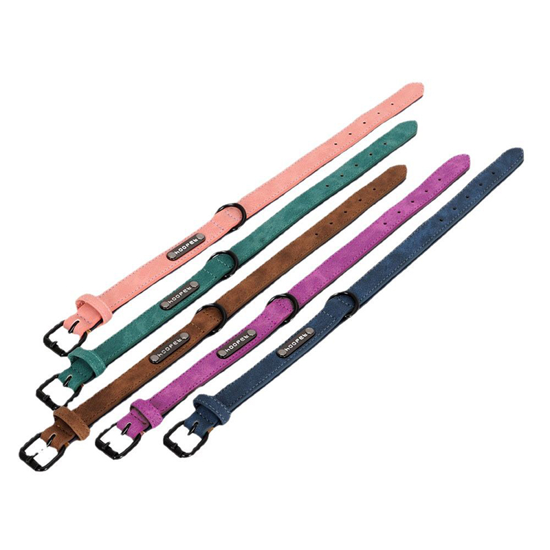 Matte Finished Adjustable Dog Collar with Anti-Loss Feature Fits Small to Extra Large Dogs