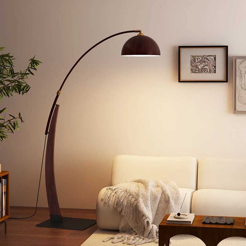 Living Room Floor Lamp Sofa Vintage Bedroom Study High-End Feel Light Luxury Fishing Lamp Home Decoration Standing LED Lighting M251119