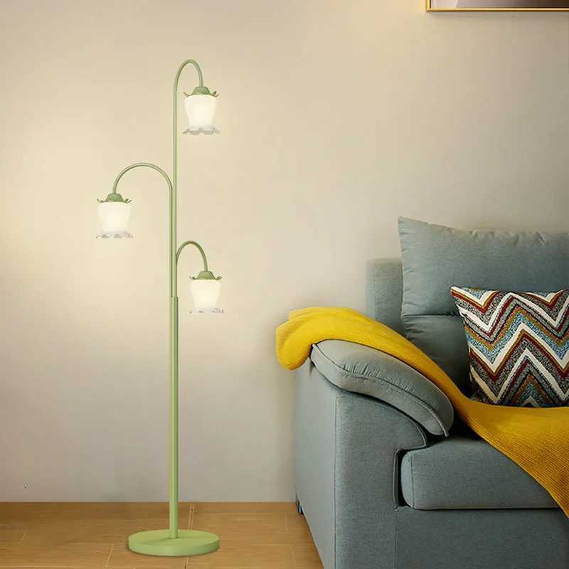 Nordic Bell Orchid Floor Lamps for Living Room Bedroom Corner Creativce Bedside Lighting Fixtures Modern Flower Standing Lights M251119