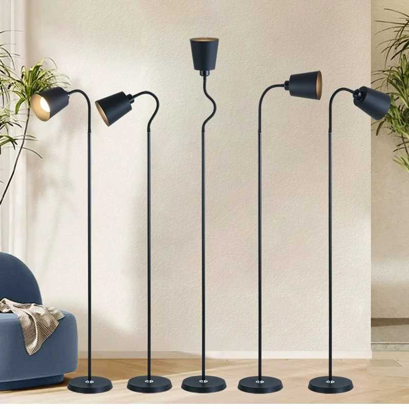 Floor Lamp Simple Floor Lamp Floor Light Wrought Iron LED Standing Lamp Adjustable Lamp Head Standing Reading Light for Living M251119