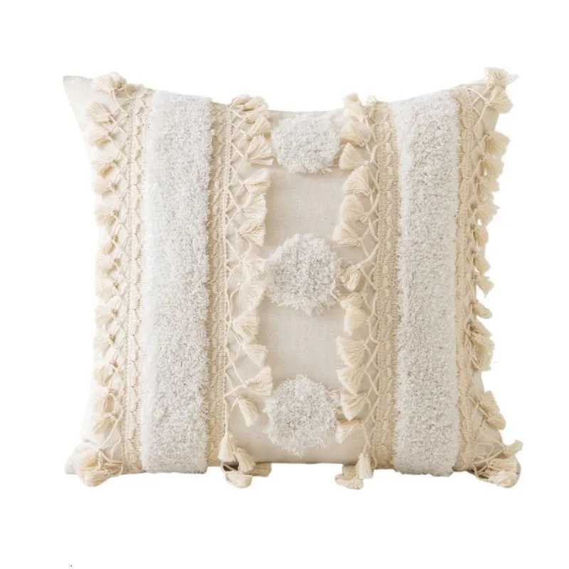 Boho Decorative Throw Covers With Tassel For Couch Bed Sofa Morocos Lumbar Tufted case 30x50cm 45X45 Home DecorM251119