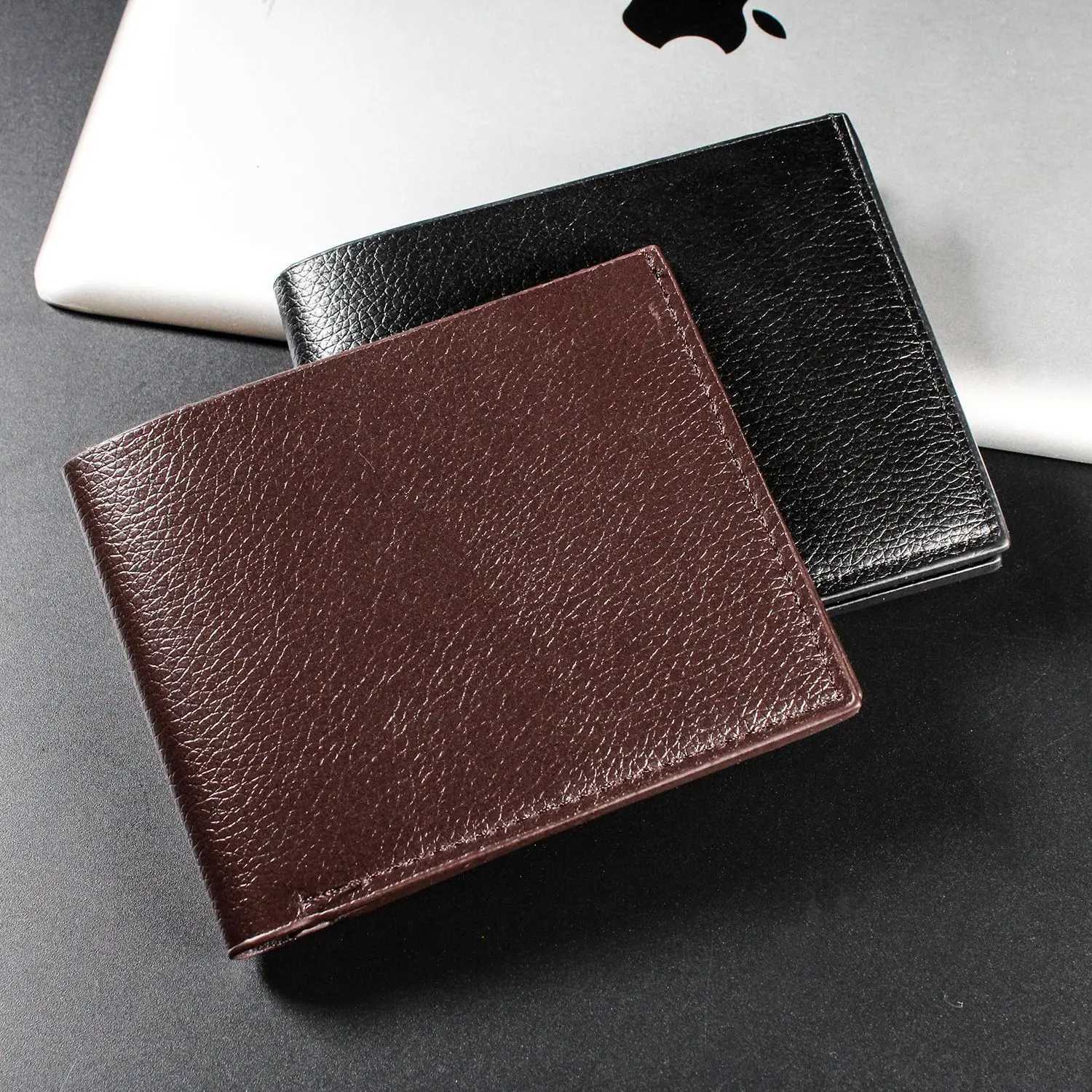 Men Short Soft Pu Leather Wallets Vintage Thin Male Credit Card Holder Black Small Money Purses large capacity card holder BagT251119