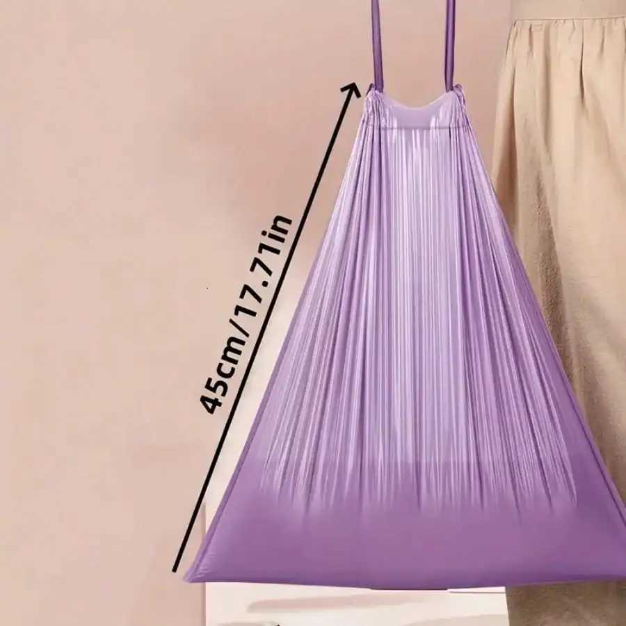100pcs Household Portable Trash Drawstring Bags Party Purple Trash Bags C251119