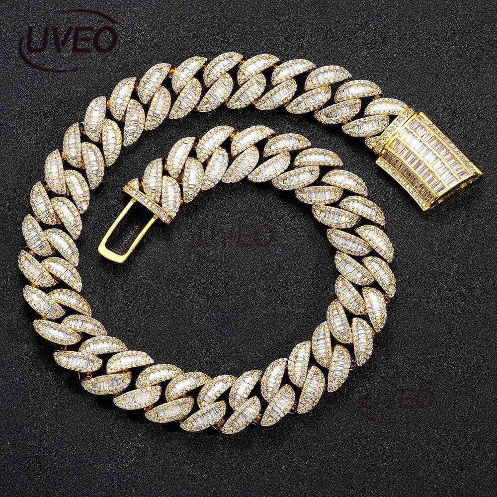 Luxury designer Jewelry Hip Hop Cuban Chain 20mm Ice Out VVS Moissanite Necklace with free shipping
