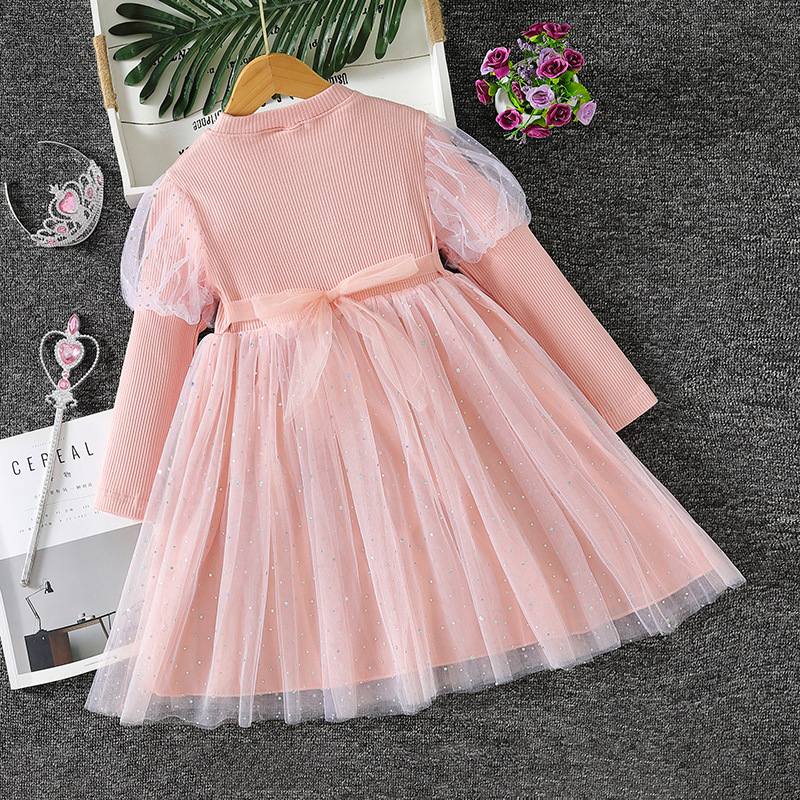 DISNEY Girls designer clothes baby clothes kids dress Elsa dress from Frozen children's dress with net skirt princess dress